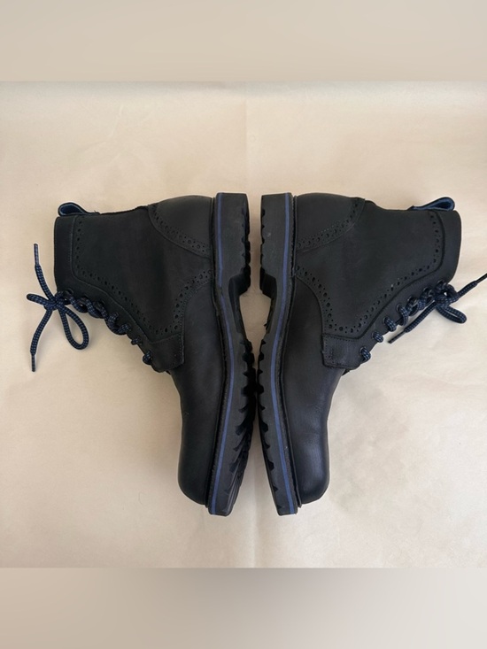 Allen Edmonds Sturgis Black Leather Boots Men 10.5 D USA Blue Accent Bike Combat main image 8